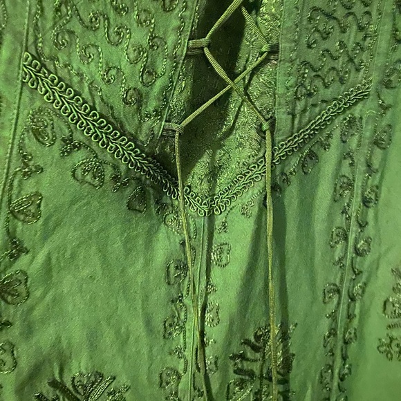 Green Cotton dress. Brand new never worn. - Picture 3 of 5